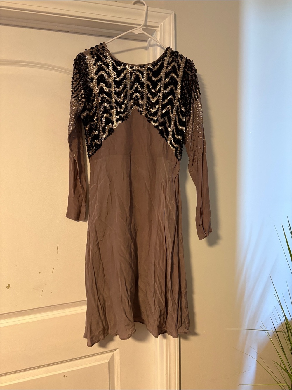 Silky and sequin dress